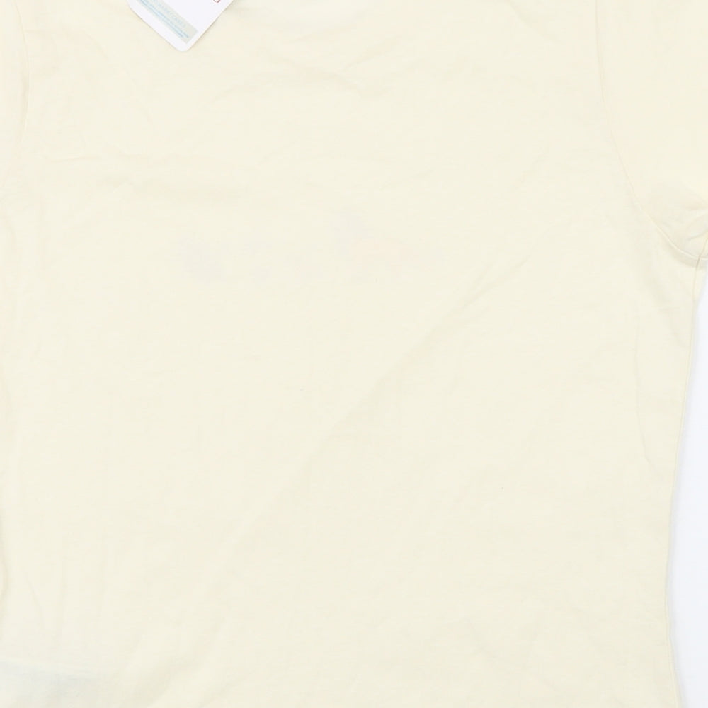 Womens UK Size S Disney Ivory Basic T-Shirt