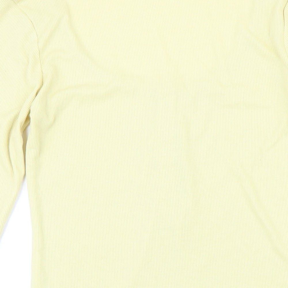 Womens UK Size S NA-KD Yellow Basic T-Shirt