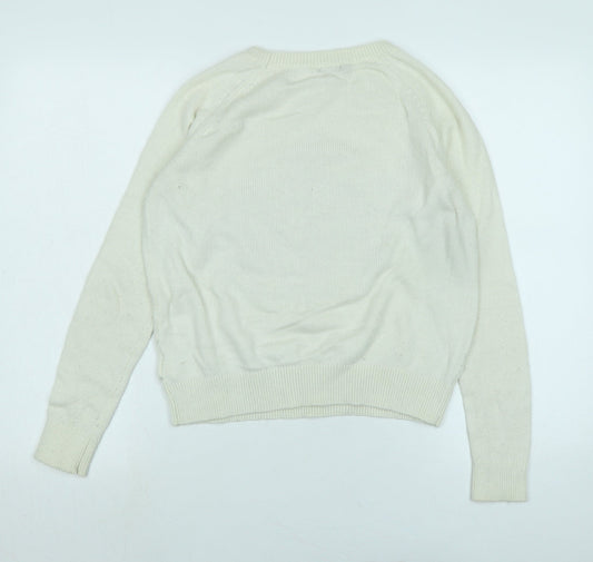 Womens UK Size M H&M Ivory Pullover Jumper