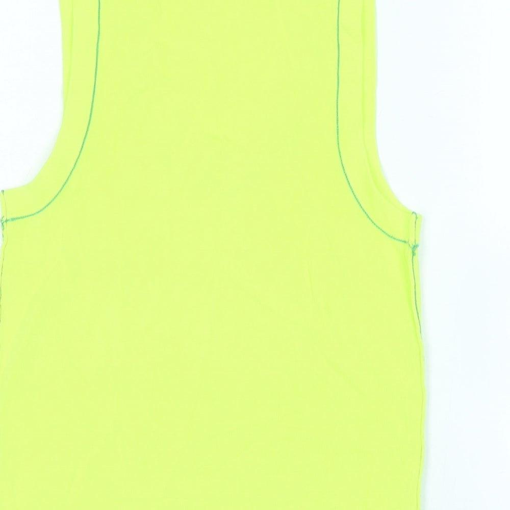 Womens UK Size S Zara Green Basic Tank