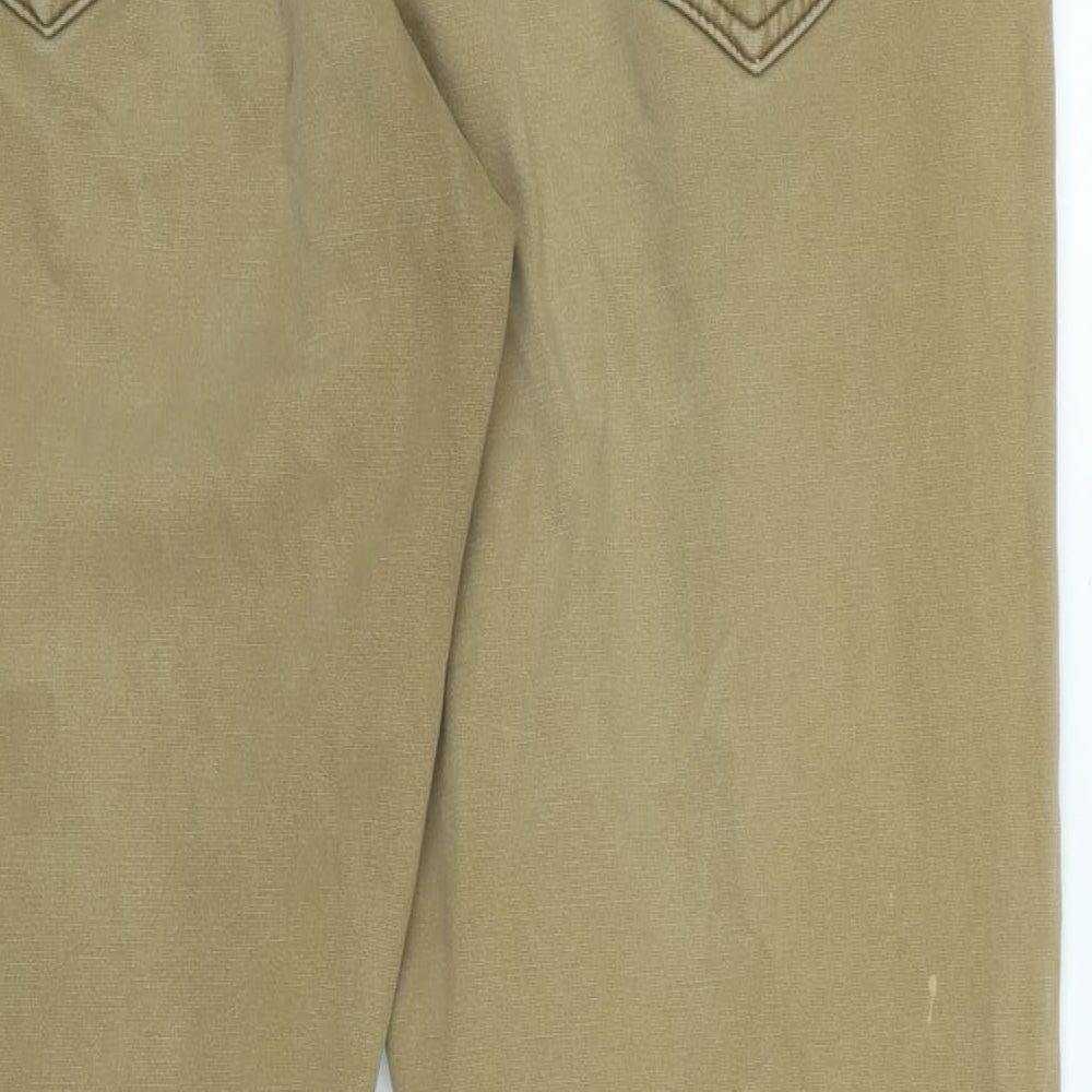 Vintage Mens Brown Cotton Blend Straight Jeans Size 34 in L32 in Regular Zip - Vintage Wash