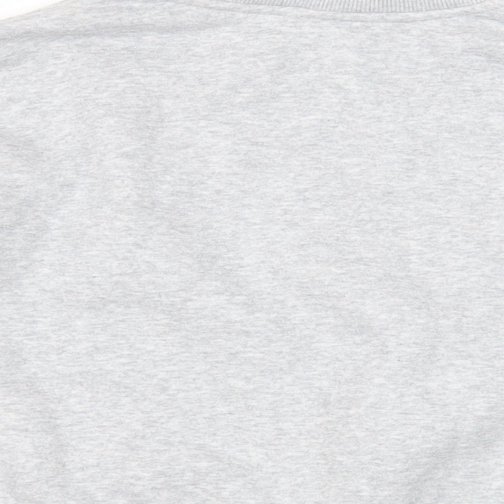 USA Pro Womens Grey Cotton Pullover Sweatshirt Size 8 Pullover - Logo