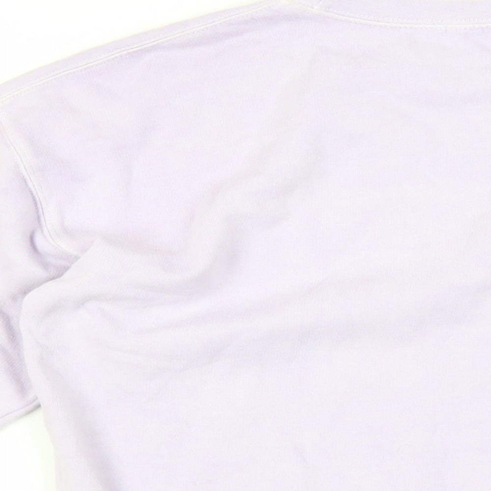 Boohoo Womens Purple Cotton Pullover Sweatshirt Size XS Pullover - Official