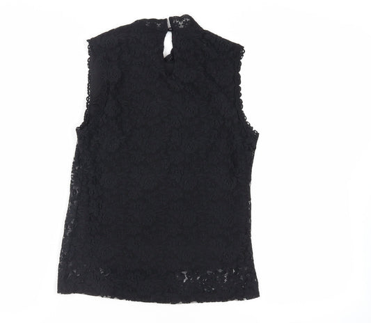 Womens UK Size 10 New Look Black Basic Blouse