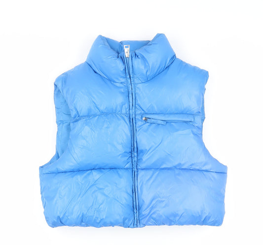 Womens UK Size S Bershka Blue Gilet