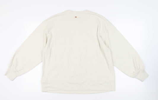 Womens UK Size M Marks and Spencer Ivory Pullover Sweatshirt