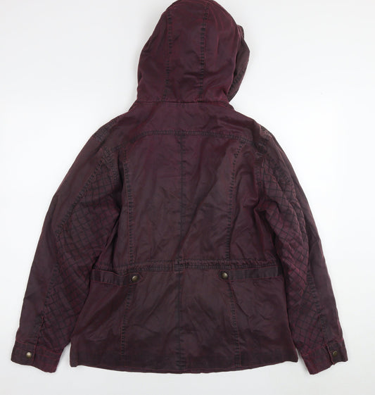 Womens UK Size 14 Marks and Spencer Red Rain Coat