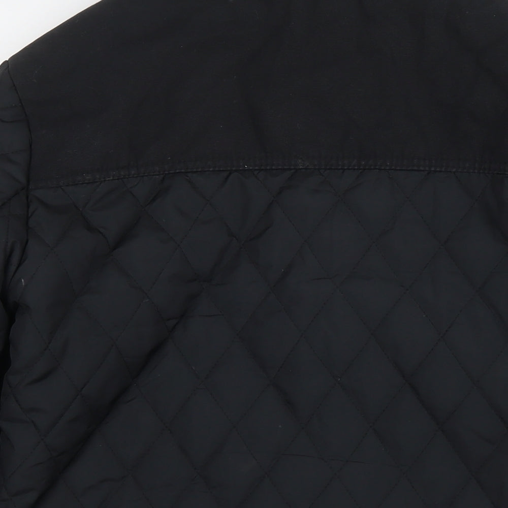 Mens UK Size S River Island Black Quilted Coat