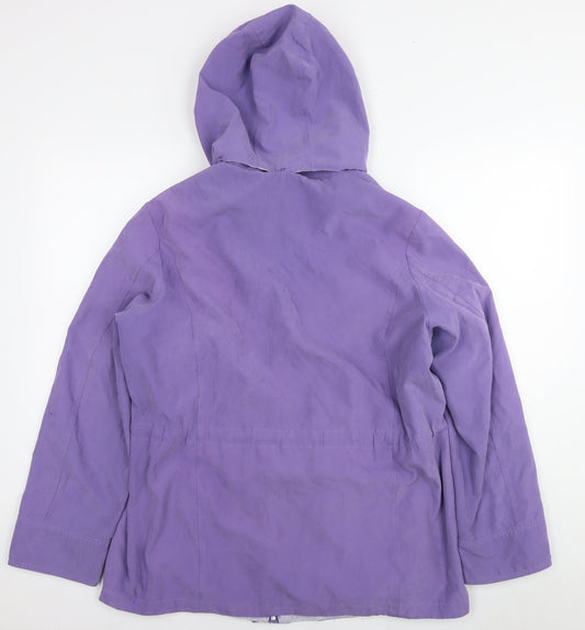 Womens UK Size 16 Debenhams Purple Parka Coat