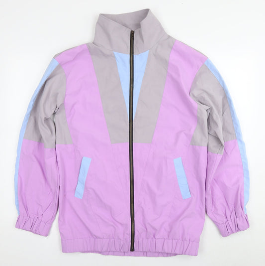 Womens UK Size 10 PRETTYLITTLETHING Multicoloured Windbreaker Coat