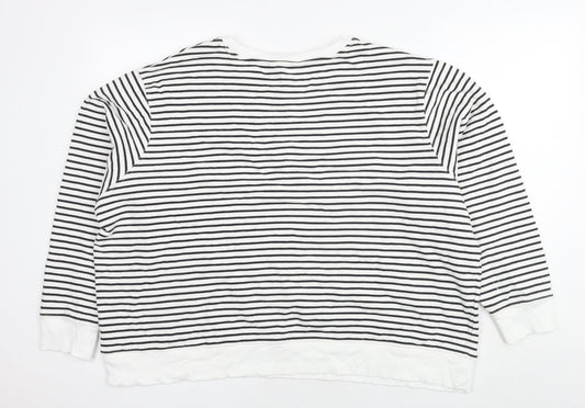 Womens UK Size XL Marks and Spencer White Pullover Sweatshirt