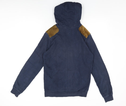 Mens UK Size S River Island Blue Full Zip Hoodie