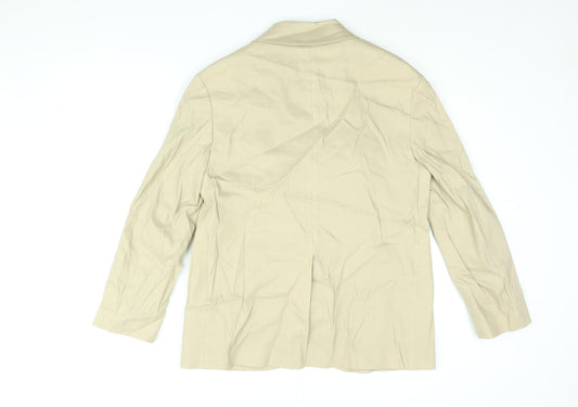 Autograph Womens Beige Jacket Blazer Size 10 Button
