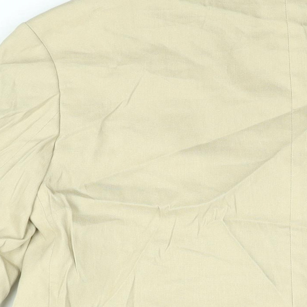 Autograph Womens Beige Jacket Blazer Size 10 Button