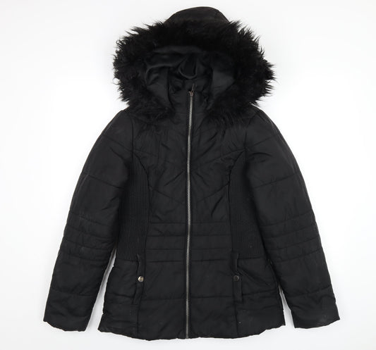 Womens UK Size 10 Very Black Puffer Jacket