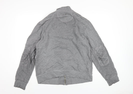 Mens UK Size L Red Herring Grey Full Zip Sweatshirt