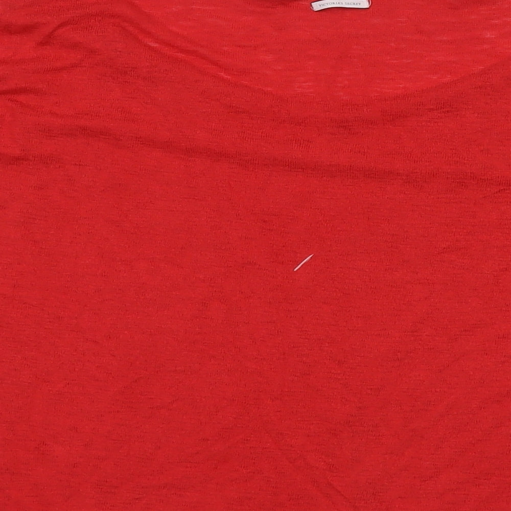 Womens UK Size M Victoria's Secret Red Basic Blouse