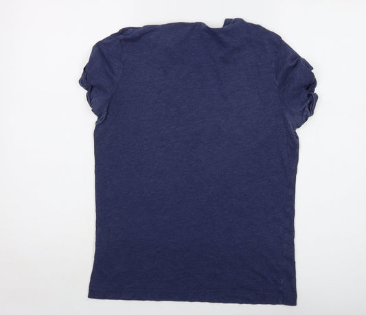 Womens UK Size S Hollister Blue Basic T-Shirt