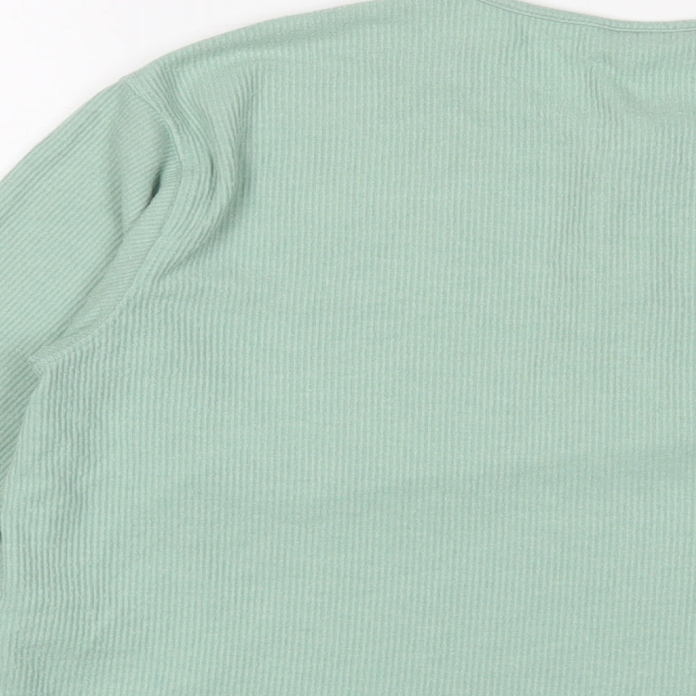 Womens UK Size 6 Topshop Green Basic T-Shirt