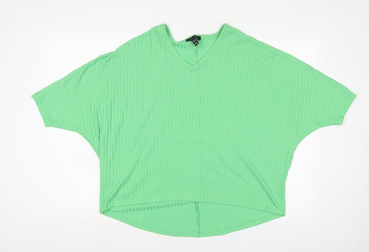 Womens UK Size S New Look Green Basic T-Shirt