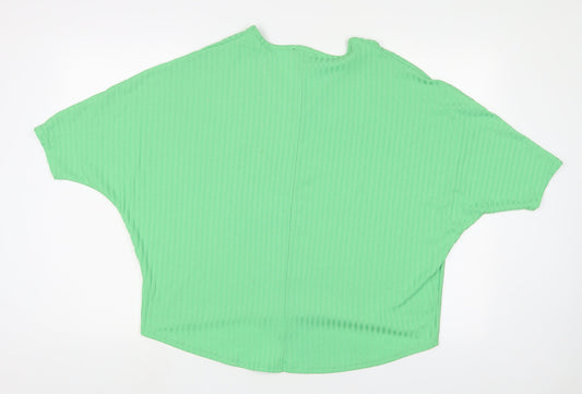 Womens UK Size S New Look Green Basic T-Shirt