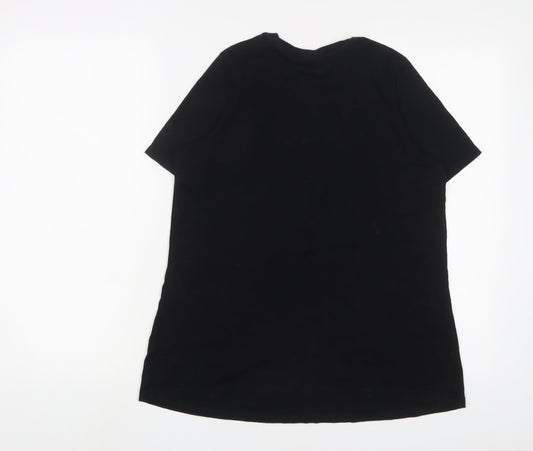 Womens UK Size 10 NEXT Black Basic T-Shirt