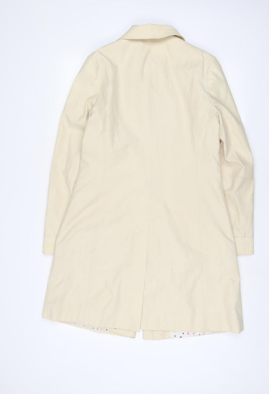 New Look Womens Beige Overcoat Coat Size 12 Button