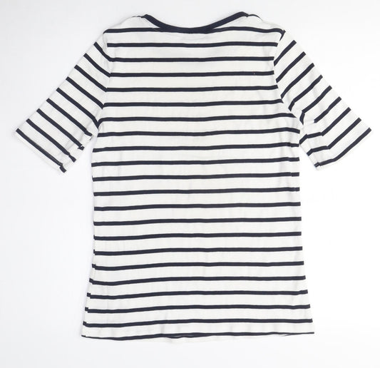 Womens UK Size 12 Marks and Spencer White Basic T-Shirt