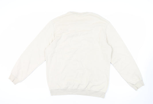 Mens UK Size M H&M Beige Pullover Sweatshirt