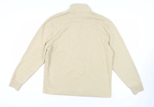Topman Mens Beige Cotton Pullover Sweatshirt Size M