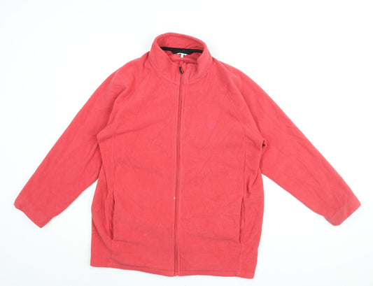 Womens UK Size M Cotton Traders Red Full Zip Sweatshirt