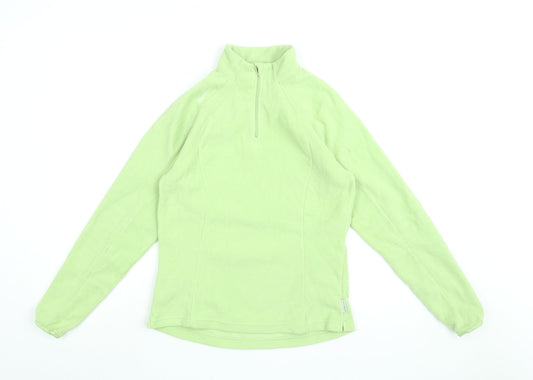 Decathlon Womens Green Polyester Pullover Sweatshirt Size M Zip
