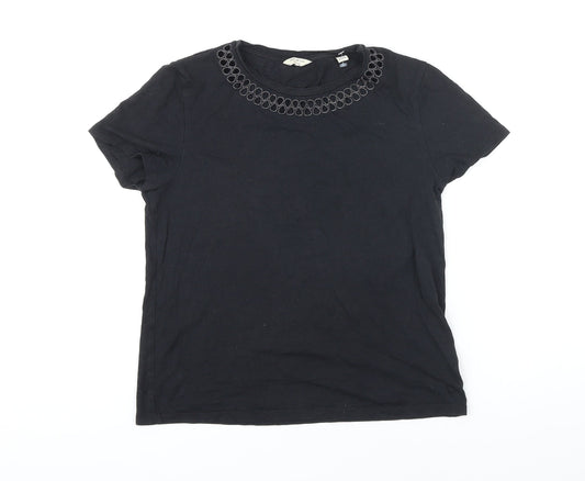 Womens UK Size 10 Jack Wills Black Tunic T-Shirt