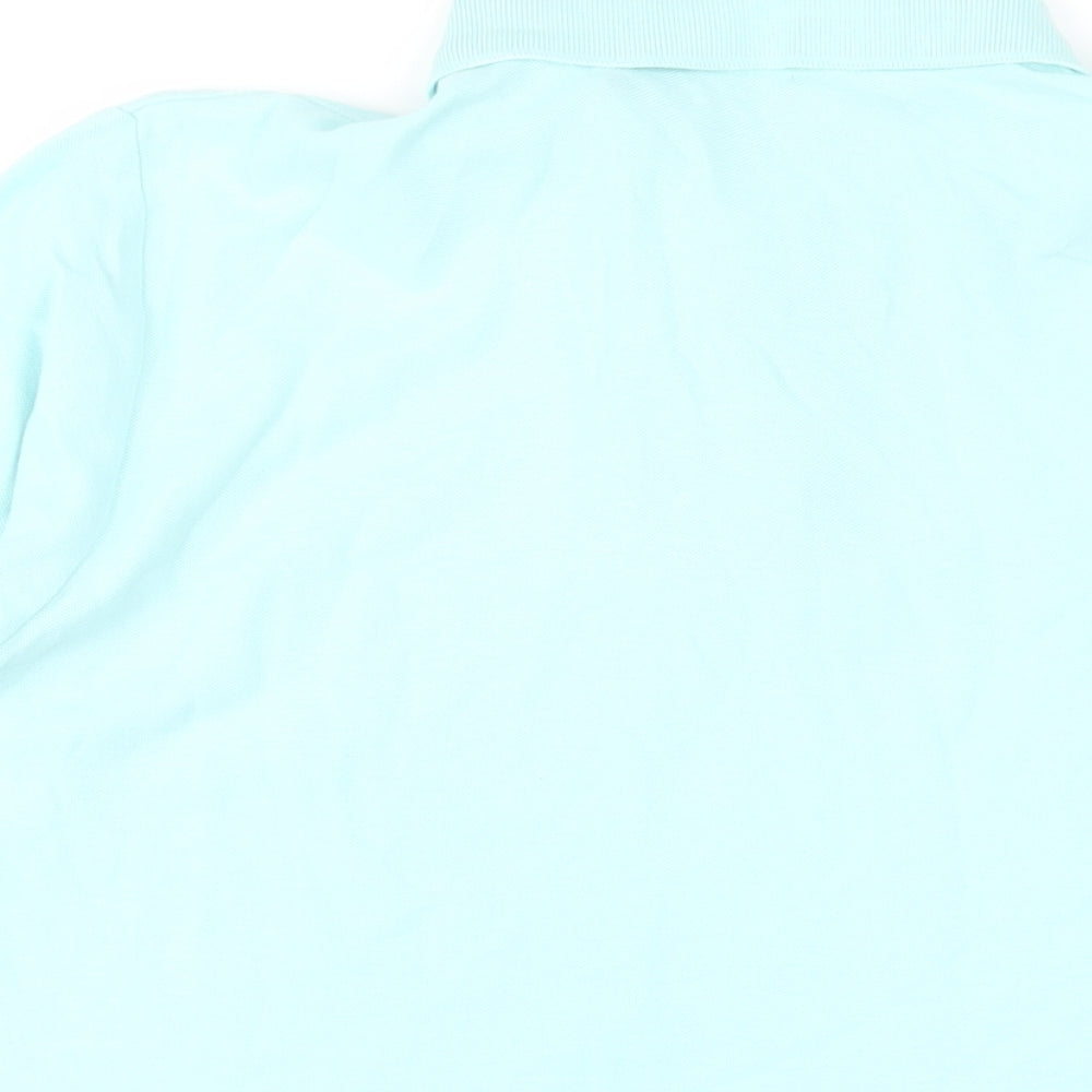 EWM Womens Blue Cotton Basic Polo Size 22 Collared