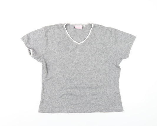 Womens UK Size 16 LA Gear Grey Basic T-Shirt