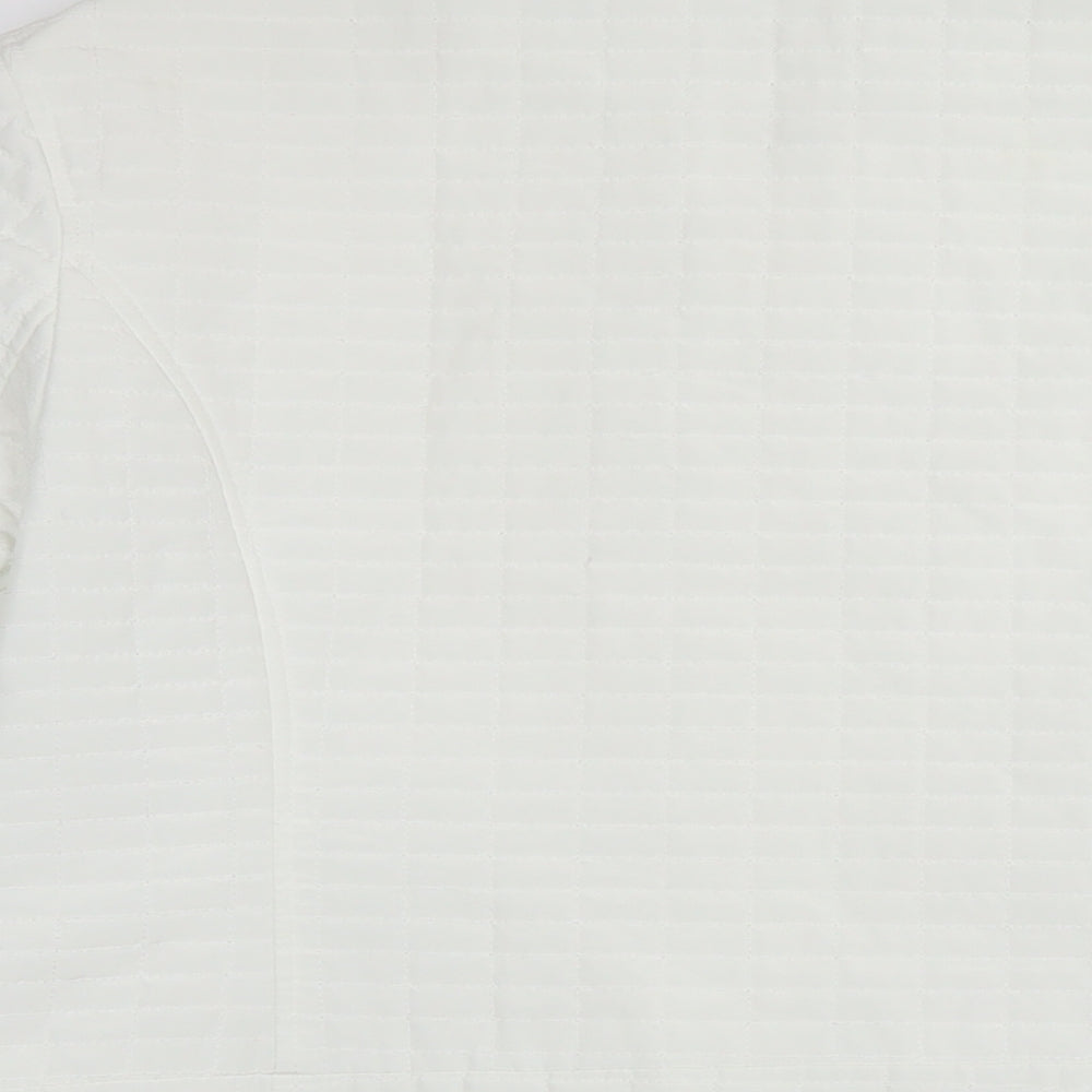Womens UK Size 14 Yazz White Quilted Coat