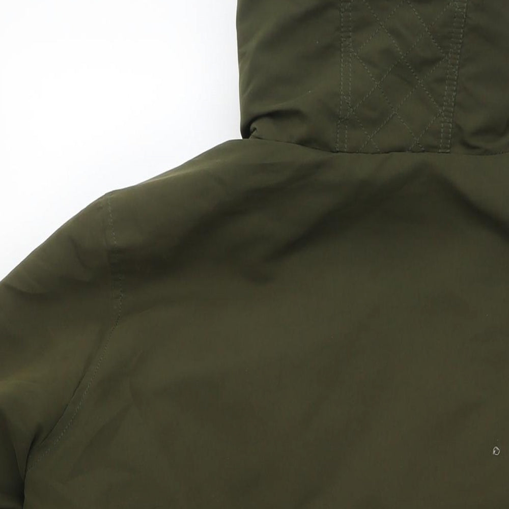 Avenue Womens Grey Parka Jacket Size 16 Zip