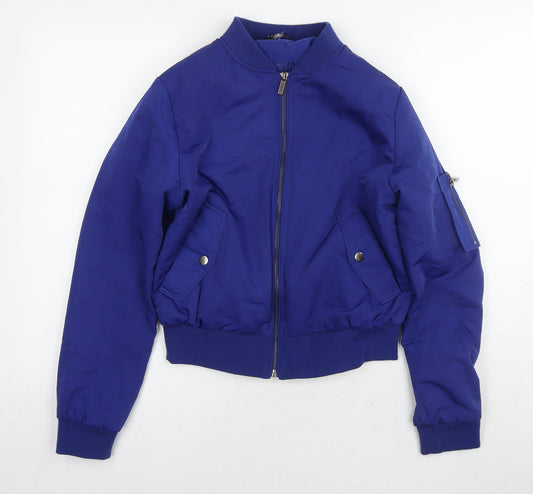 Womens UK Size 10 Select Blue Bomber Jacket