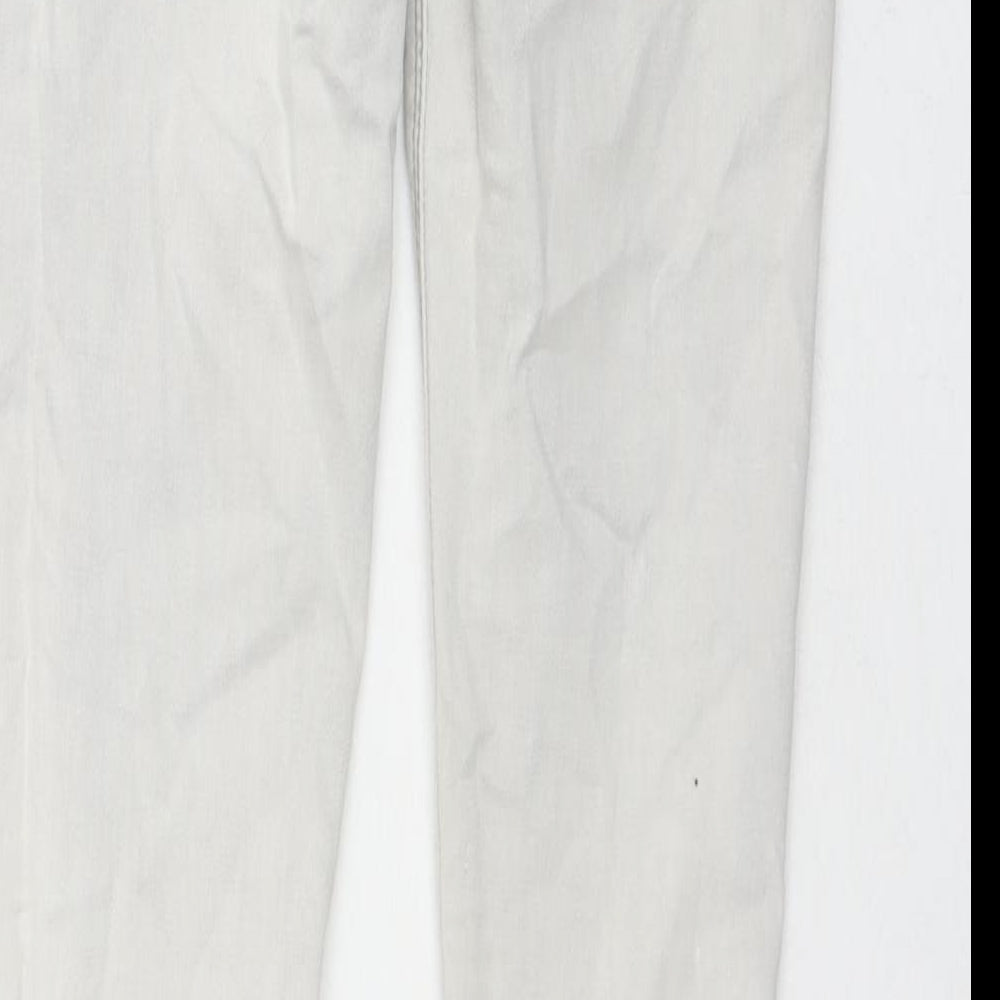 Topshop Womens Green Cotton Skinny Jeans Size 28 L30 in Regular Zip