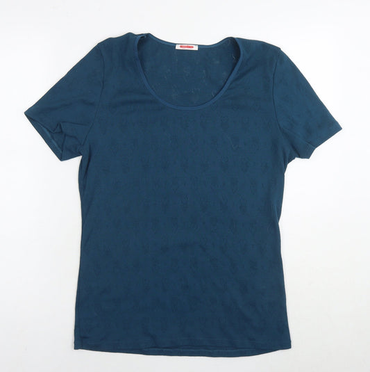 Womens UK Size L Damart Blue Basic T-Shirt