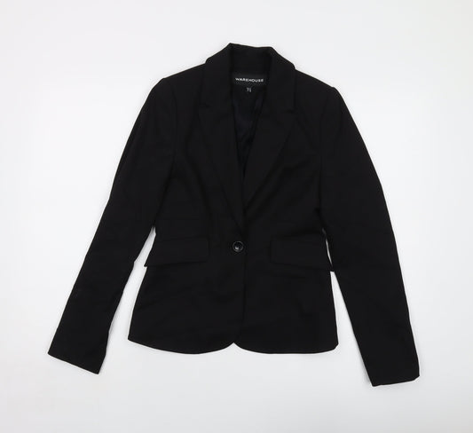 Warehouse Womens Black Jacket Size 10 Button
