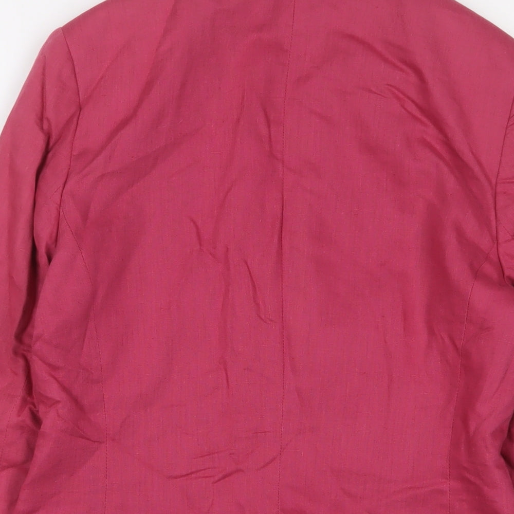 mex Womens Pink Jacket Blazer Size 10 Button