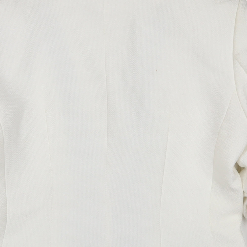 H&M Womens White Jacket Blazer Size 12 - Open