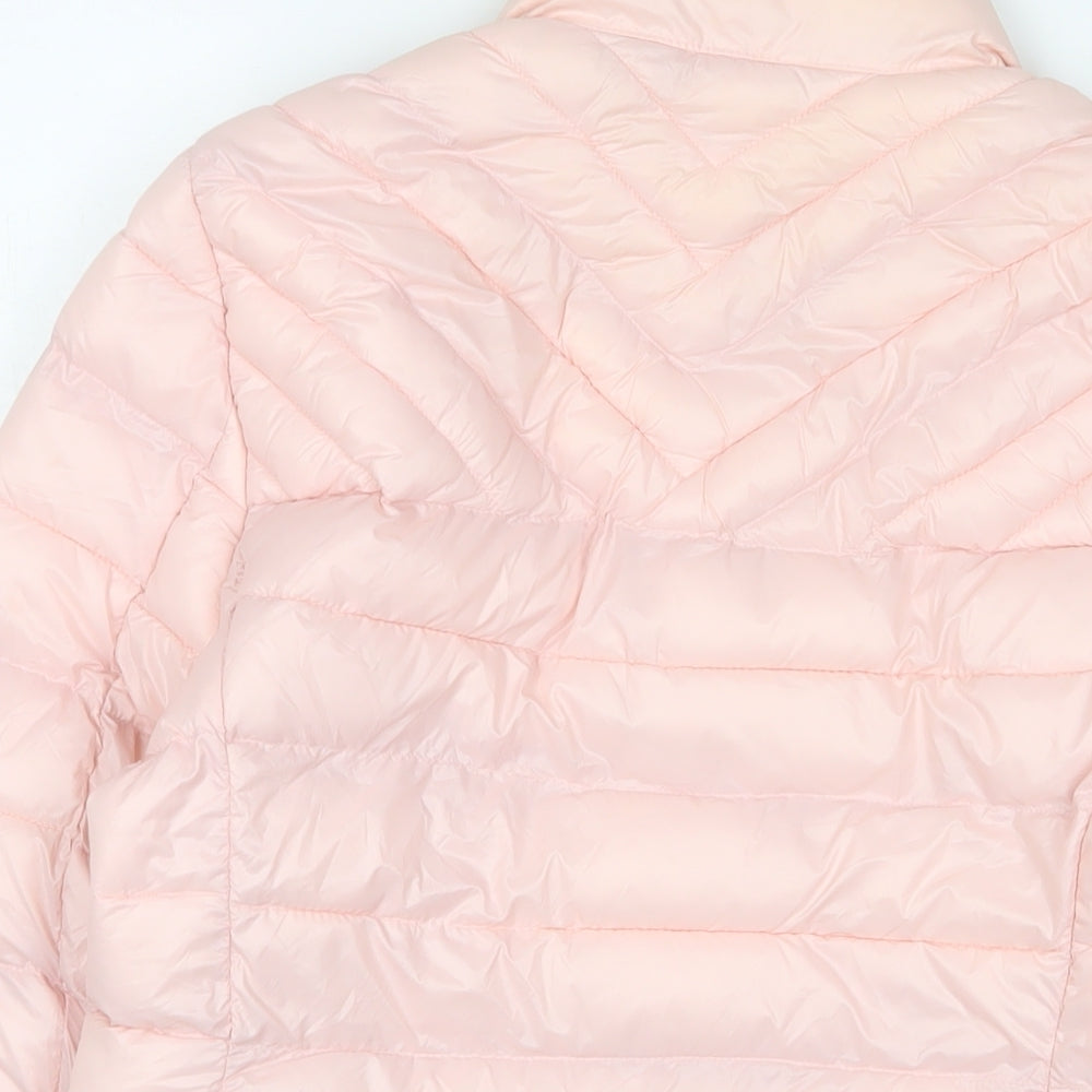 Gap Womens Pink Puffer Jacket Jacket Size M Zip - Zip Pockets