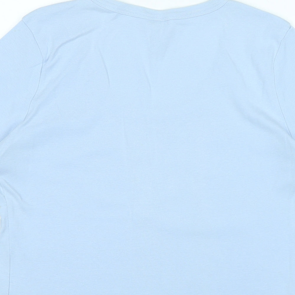 Womens UK Size 14 Marks and Spencer Blue Basic Polo