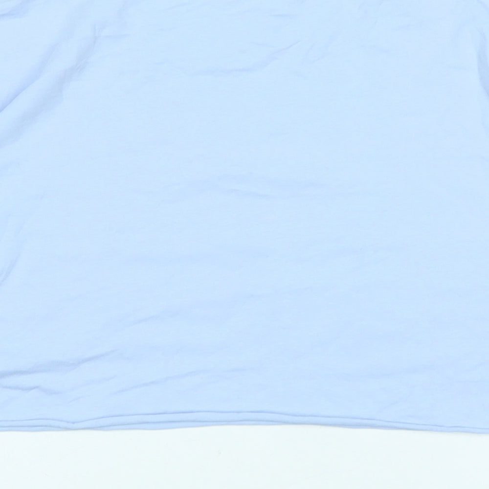 Womens UK Size M Pull&Bear Blue Basic T-Shirt