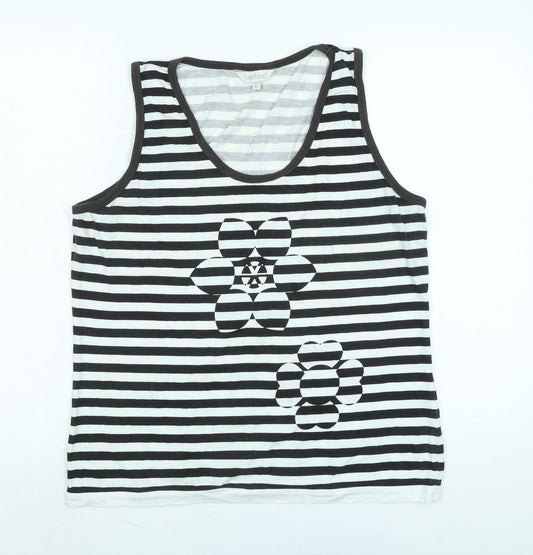 Womens UK Size 16 Lakeland Blue Basic Tank
