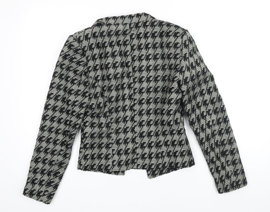 H&M Womens Multicoloured Geometric Jacket Blazer Size 6