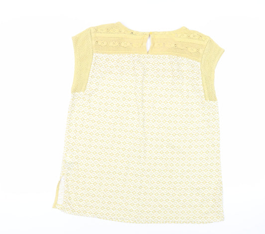 Womens UK Size 14 Marks and Spencer Yellow Basic Blouse