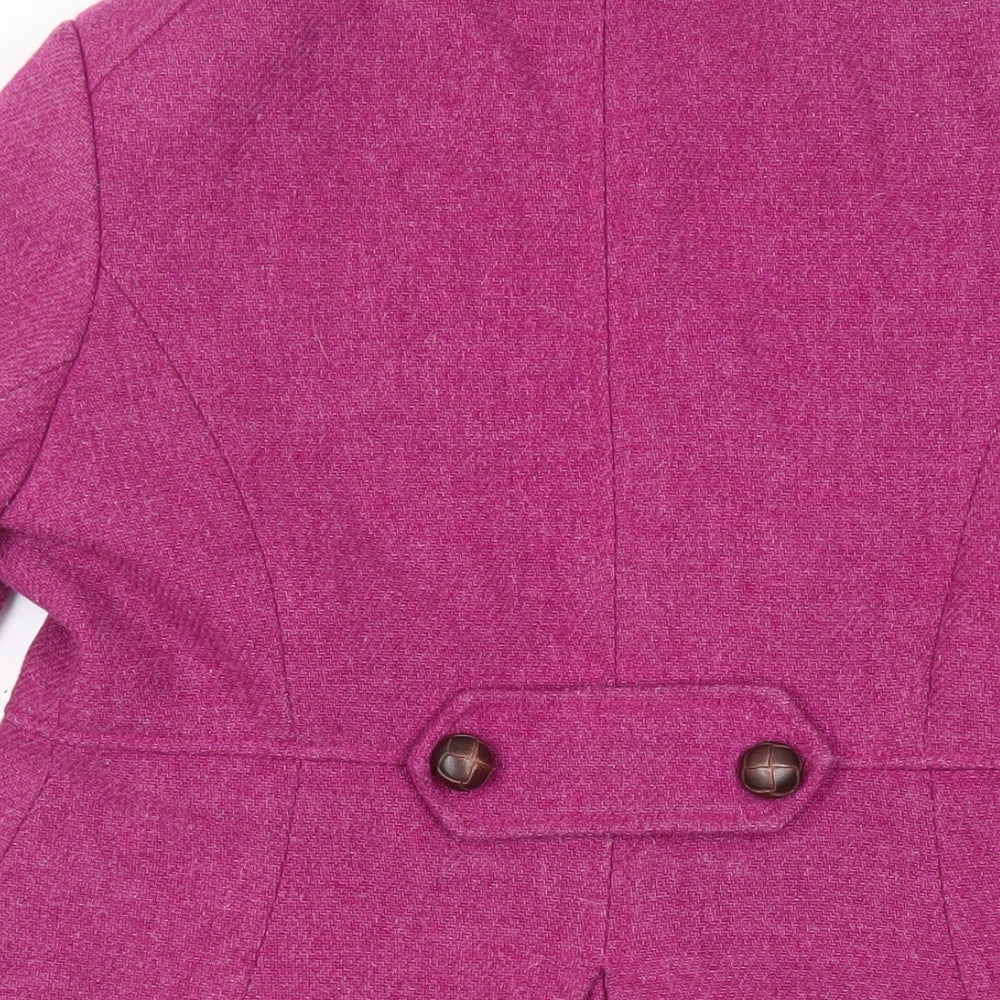 Womens UK Size 12 NEXT Pink Pea Coat